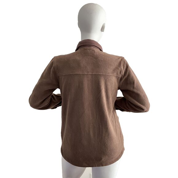 Blank NYC Shacket Brown Fleece Button Front Cozy Soft Boho L - Picture 4 of 12